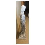 Virgin Mary Statue - Indoor Display, Stone-Like Gray Finish