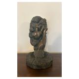Sculpture - Bronze-Finish Hand & Rock with Nude Figure