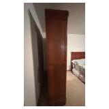 Antique French Country Armoire with Full-Length Mirror - Antique-Style Carved Wood