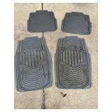 4-Piece Universal Rubber Floor Mats - Front & Rear All-Weather Set