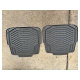 4-Piece Universal Rubber Floor Mats - Front & Rear All-Weather Set