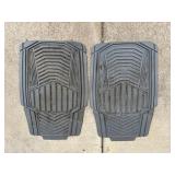 4-Piece Universal Rubber Floor Mats - Front & Rear All-Weather Set