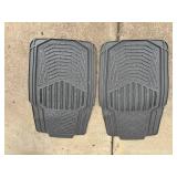 4-Piece Universal Rubber Floor Mats - Front & Rear All-Weather Set
