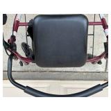 Medline MDS68650ESKD Rollator Walker with Seat & Storage Bag