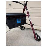 Medline MDS68650ESKD Rollator Walker with Seat & Storage Bag