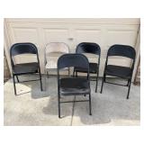Cosco 14-711 05X All-Steel Folding Chairs - Black (Lot of 4)