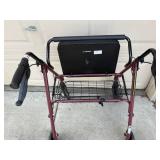 Drive DeVilbiss 4-Wheel Rollator Walker with Basket, 500 lb Capacity