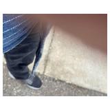 Small Adult or Child Power Wheelchair - Purple/Black Pattern with Under-Seat Battery & Left Joystick