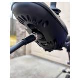 Small Adult or Child Power Wheelchair - Purple/Black Pattern with Under-Seat Battery & Left Joystick