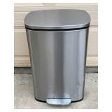 Stainless Steel Pedal Trash Can with Lid - Brushed Finish