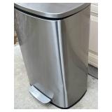 Stainless Steel Pedal Trash Can with Lid - Brushed Finish