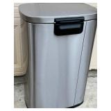 Stainless Steel Pedal Trash Can with Lid - Brushed Finish