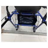 Drive Medical Rollator Walker 4-Wheel Blue - Model 10257BL-1 - 300 lb Capacity