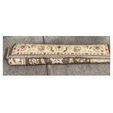 Karastan Oriental Floral Area Rug - Brown Center with Cream Border