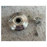 Ornate Silver-Plate CSC Chafing Dish on Stand with Yellow Bakelite Handles