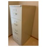 HON 4-Drawer Vertical Filing Cabinet with Locking Top Drawer, Gray Steel
