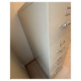 HON 4-Drawer Vertical Filing Cabinet with Locking Top Drawer, Gray Steel