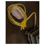 Antique-Style Bronze Floor Lamp with Ornate Pedestal Base and Taupe Fabric Shade