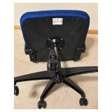 Blue Mesh Back Office Chair - Ergonomic, 5-Star Base with Wheeled Casters