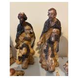 Resin Carved Wood-like Nativity Figures - Angel, Mary, Joseph, Magi & Animals (Assorted)