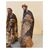 Resin Carved Wood-like Nativity Figures - Angel, Mary, Joseph, Magi & Animals (Assorted)