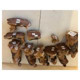 Resin Carved Wood-like Nativity Figures - Angel, Mary, Joseph, Magi & Animals (Assorted)