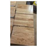 Oak Wood Folding Tables - Set of 5 Small Square Tables, Light Finish