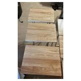 Oak Wood Folding Tables - Set of 5 Small Square Tables, Light Finish
