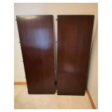 Mahogany or Walnut Dining Table Set with 8 Upholstered Chairs & 2 Leaves