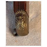 Mahogany or Walnut Dining Table Set with 8 Upholstered Chairs & 2 Leaves