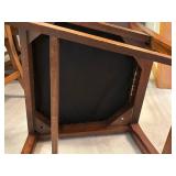 Mahogany or Walnut Dining Table Set with 8 Upholstered Chairs & 2 Leaves