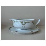 Rosenthal Donatello Selb Bavaria Gravy Boat with 3 Teacups & Saucers