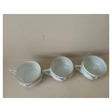 Rosenthal Donatello Selb Bavaria Gravy Boat with 3 Teacups & Saucers