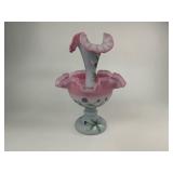 Fenton Burmese Art Glass 2pc. Epergne Vase