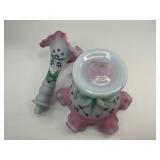 Fenton Burmese Art Glass 2pc. Epergne Vase