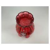 Fenton 100 Anniversary Cranberry Ruffled Glass Vase