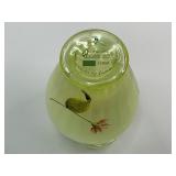 Fenton Topaz Opalescent Autumn Beauty Uranium Glass Vase