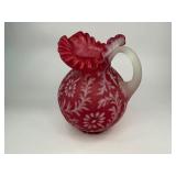 Fenton L. G. Wright Daisy & Fren Glass Pitcher