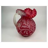 Fenton L. G. Wright Daisy & Fren Glass Pitcher