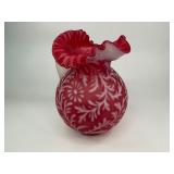Fenton L. G. Wright Daisy & Fren Glass Pitcher