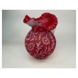 Fenton L. G. Wright Daisy & Fren Glass Pitcher