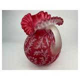 Fenton L. G. Wright Daisy & Fren Glass Pitcher