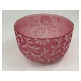 Fenton L.G. Smith Daisy & Fern Bowl
