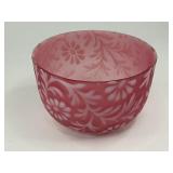 Fenton L.G. Smith Daisy & Fern Bowl