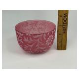 Fenton L.G. Smith Daisy & Fern Bowl