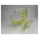 McKee Barberry Compote Vaseline Uranium Glass