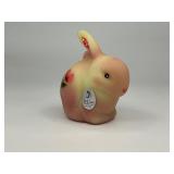 Fenton Burmese Art Glass Bunny Rabbit Uranium Glass