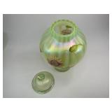 Fenton Opalescent Autumn Beauty Uranium Glass Jar