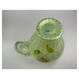 Fenton Opalescent Autumn Beauty Uranium Glass Jar