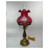 Fenton Cranberry Lamp